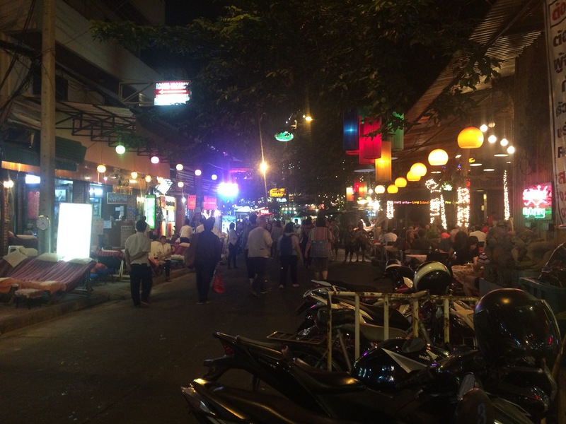Khao San night market. After about 8pm, Khao San loses any charm it may have and becomes an unmitigated shitshow